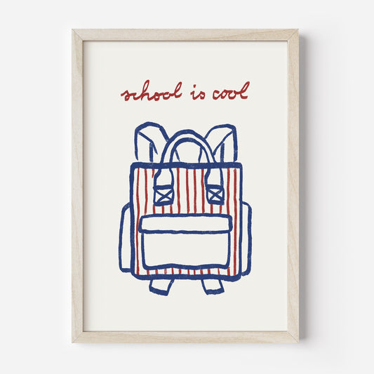 Poster 'school is cool' (Risograph)